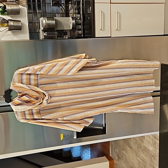 MR TURK by TRINA TURK Robles Caftan ~ Zig Zag Stripe Gauze Shirting S/M NWT - Picture 10 of 16